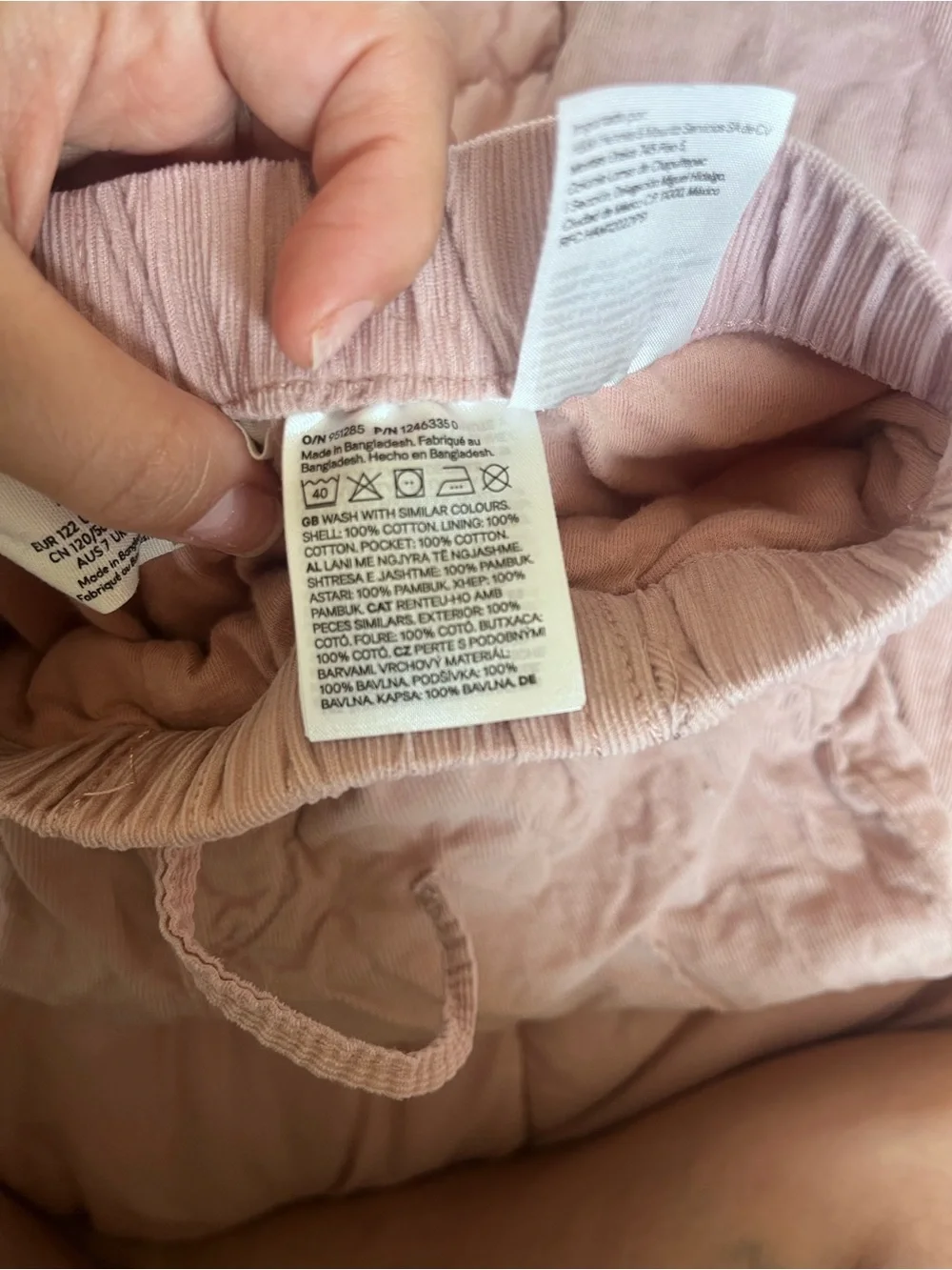 H&M Dusty Pink Elastic Waist Jogger Pants
